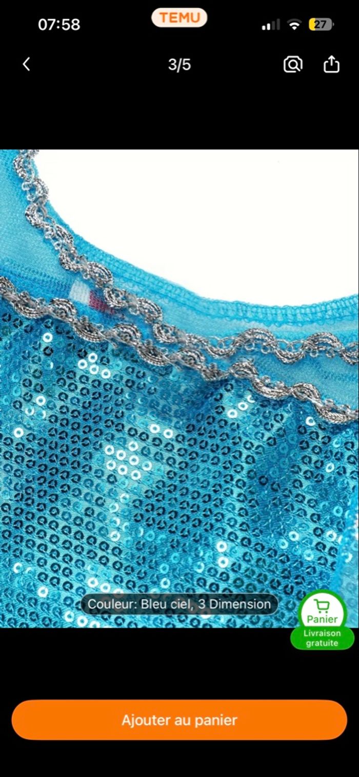 Déguisement reine des neiges 5 ans - photo numéro 2