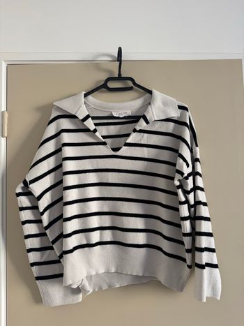 Pull marinière col V 