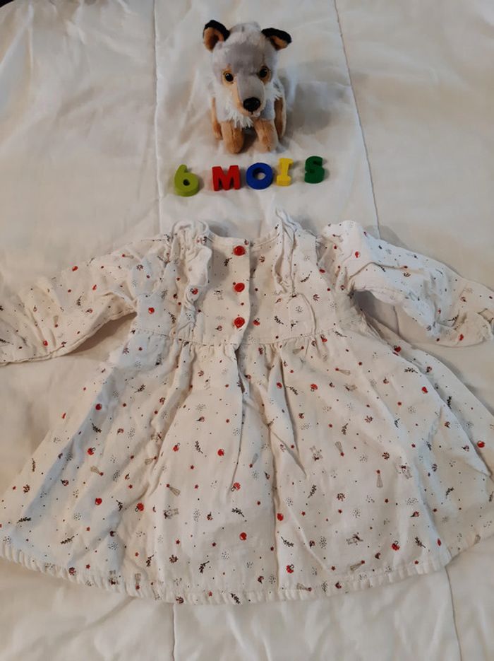Robe motif automne hiver - 6 mois - photo numéro 2