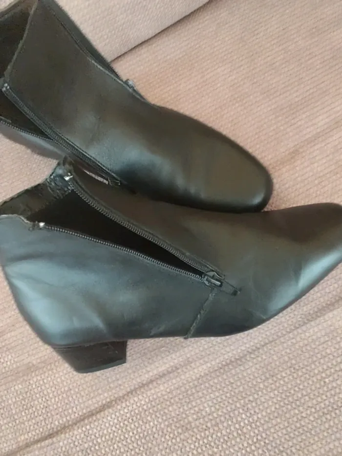 Bottines simili cuir T. 41 - photo numéro 5