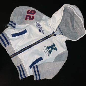 Sweat à capuche zippé Zara baby 9-12 mois blanc