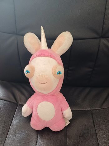 doudou lapin crétin haut de 24 cm