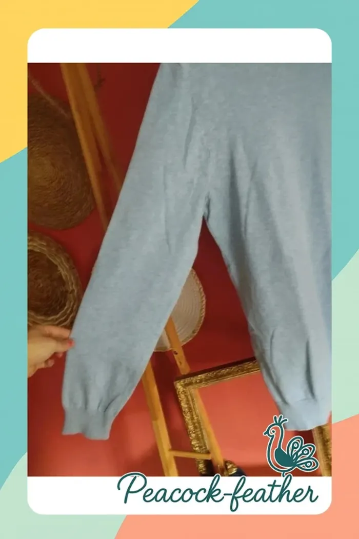 Pull bleu Kiabi L neuf - photo numéro 5