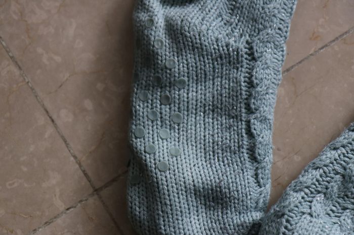 Chaussette chausson hiver bleu - photo numéro 5