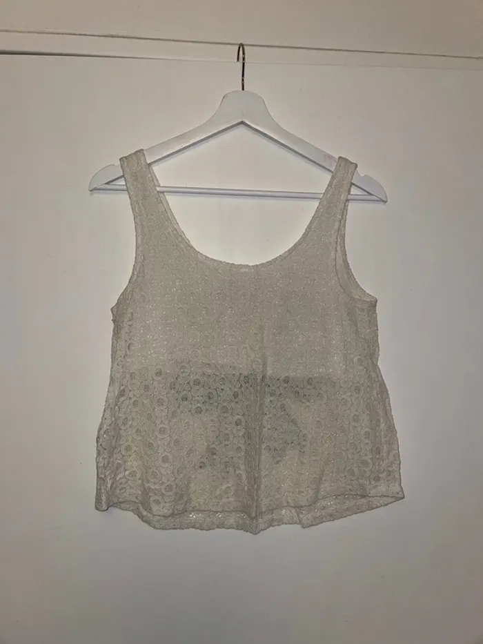 Crop top blanc Bershka L - photo numéro 3
