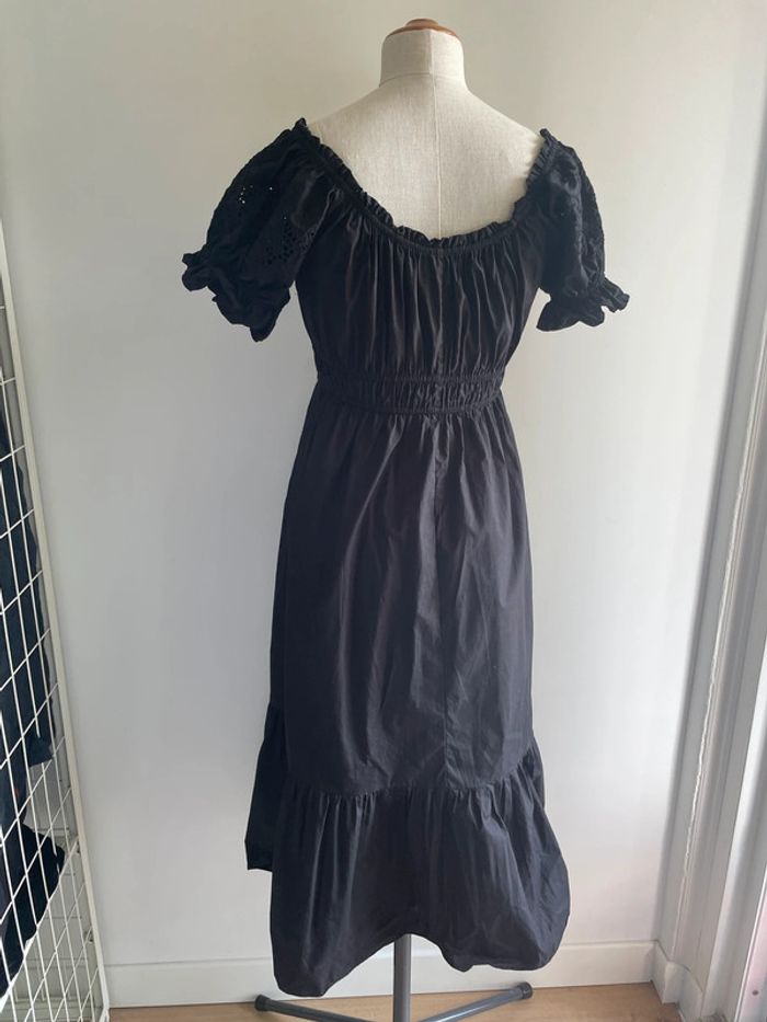 Robe noire coton broderie H&M - photo numéro 4