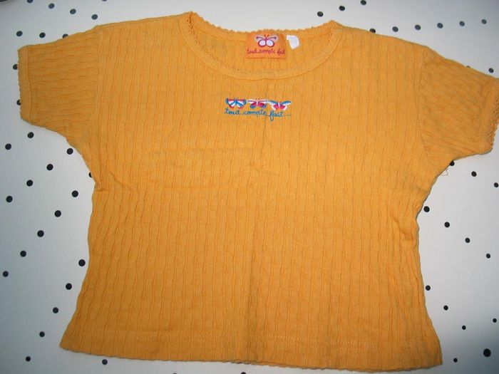 tee shirt jaune vif - fille 4 ans
