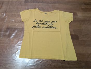 T-shirt Je ne suis pas bordélique fille 8 ans