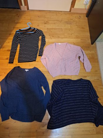Lot 4 pulls haut cardigan femme taille M