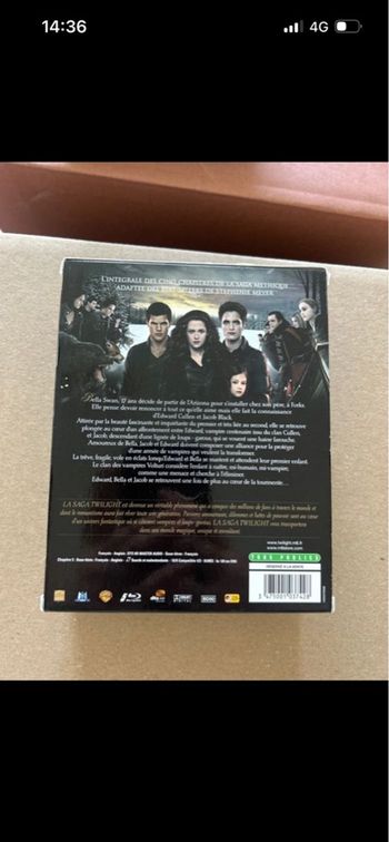 Coffret blu ray twilight 