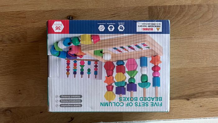 Perles en bois à empiler et à enfiler NEUF - photo numéro 2