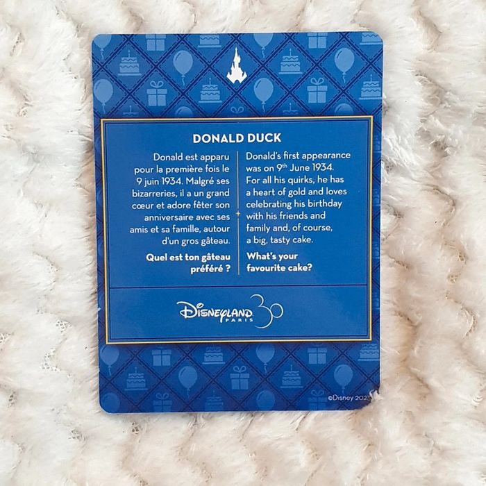 Carte exclusive dlp happy birthday donald disney - photo numéro 2