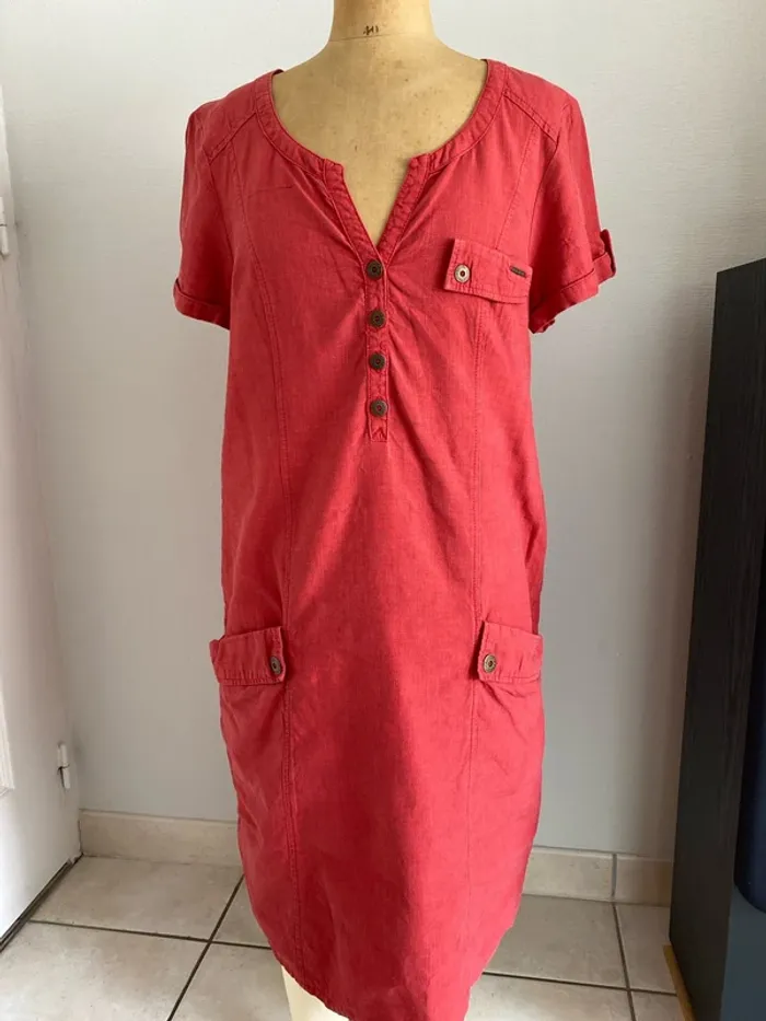 Superbe robe lin/coton Mat de Misaine 44