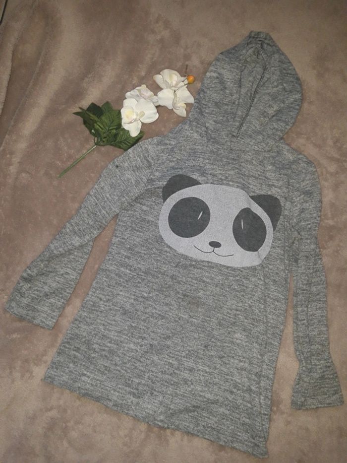 Robe pull grise fille