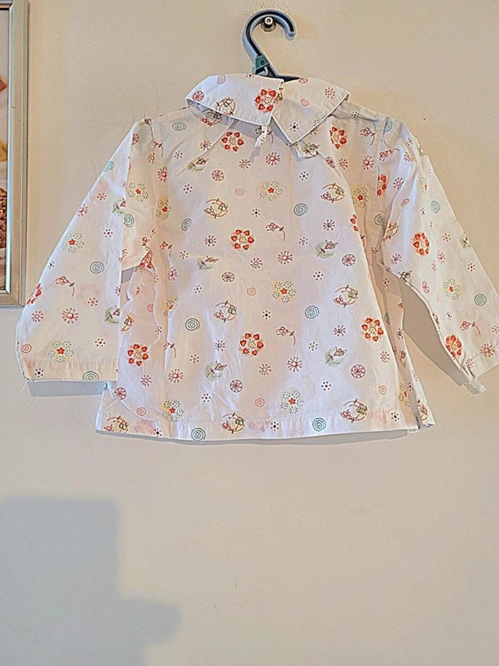 Chemise sergent major à fleurs Taille 9 mois - photo numéro 4
