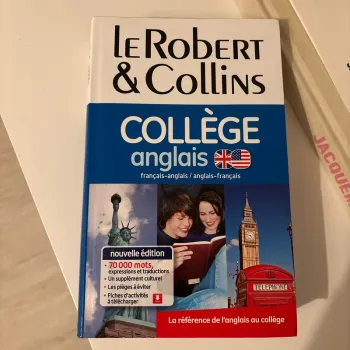 Dictionnaire anglais français collège le Robert et Collins