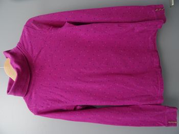 T-shirt rose à col roulé - 10 ans