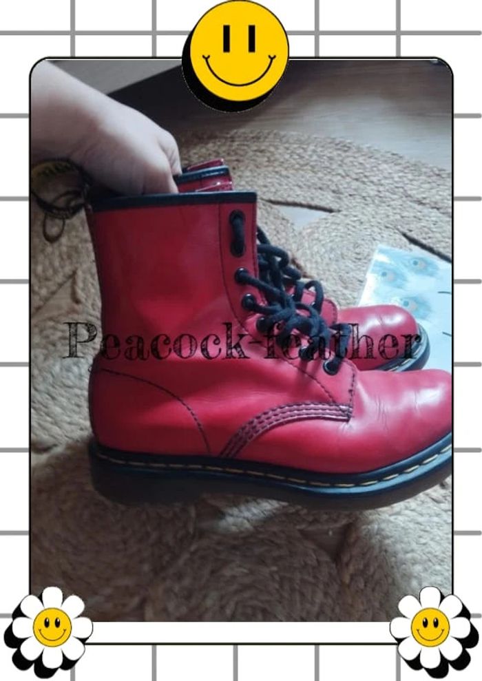 Bottines dr Martens rouges 36 - photo numéro 4