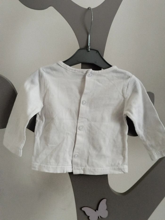 Tee-shirt manches longues blanc Influx taille 3 mois - photo numéro 2