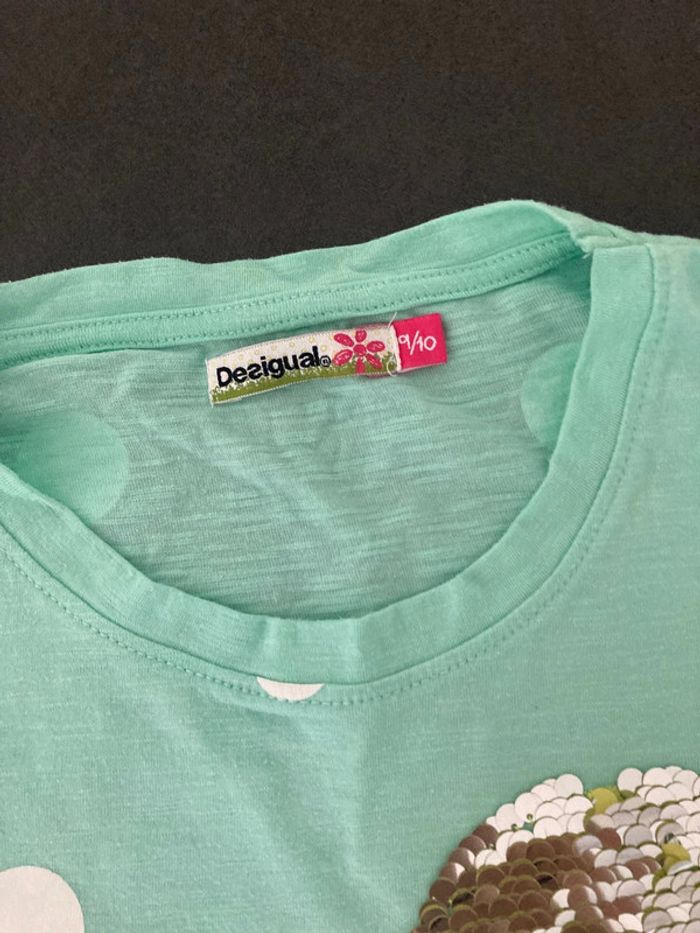 Desigual tee shirt polo vêtement enfant fille taille 9 10 ans - photo numéro 3