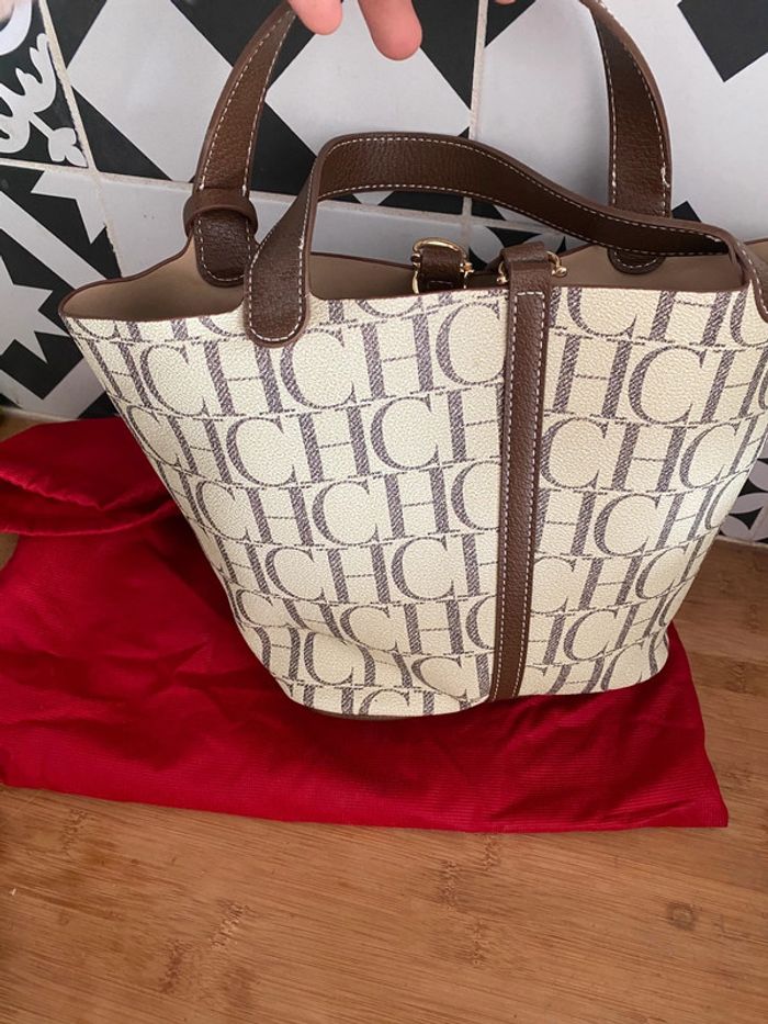 Sac à main jacquard lettres avec cadenas - photo numéro 4