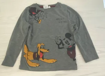 T-shirt manches longues gris Mickey Disney 4 ans