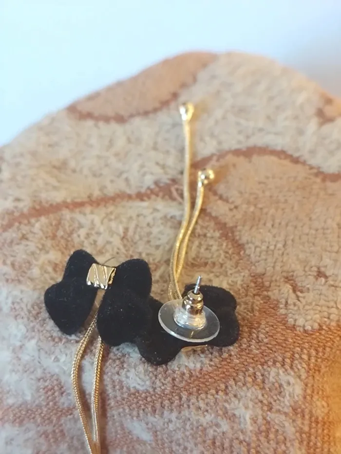 Boucles d'oreilles noeud de papillon - photo numéro 3