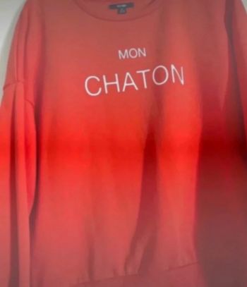 Sweat kiabi mon chaton.