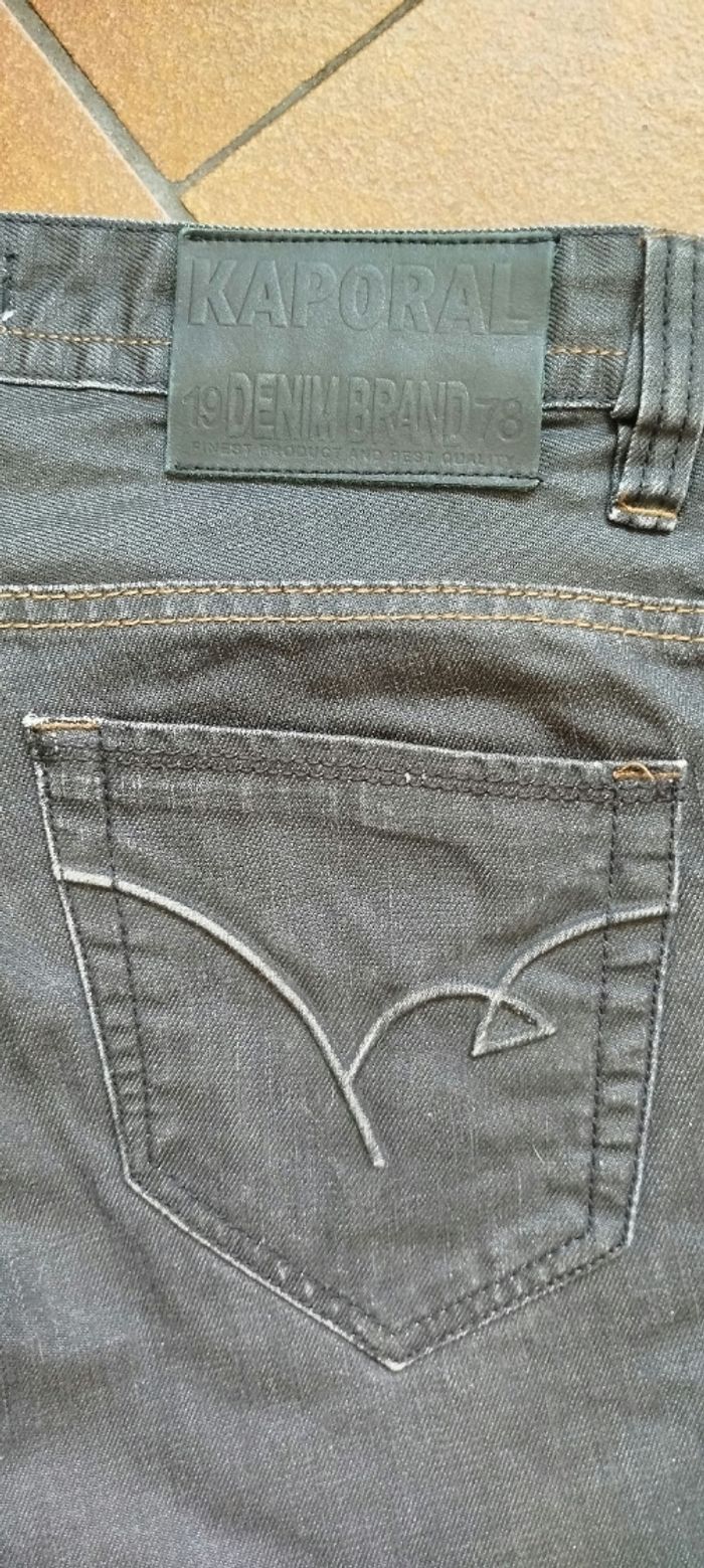 Jean Kaporal W29 Demi-slim gris foncé ciré Très Bon État - photo numéro 7