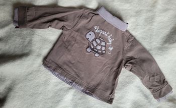 Polo "faux effet chemise" 74 cm