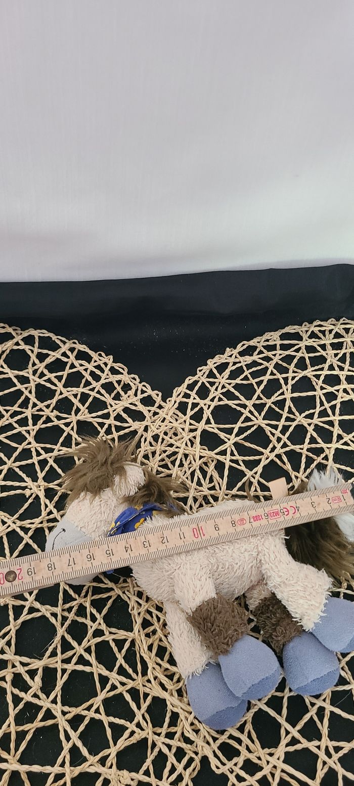 Doudou cheval Galupy foulard bleu fleurs DIDDL - photo numéro 3