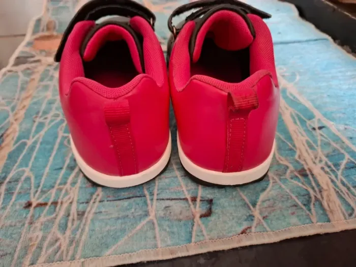 Baskets Athlétisme p36 noir et rose lacets scratchs - photo numéro 6