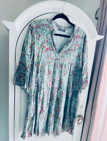 Jolie robe été fleurie femme taille unique