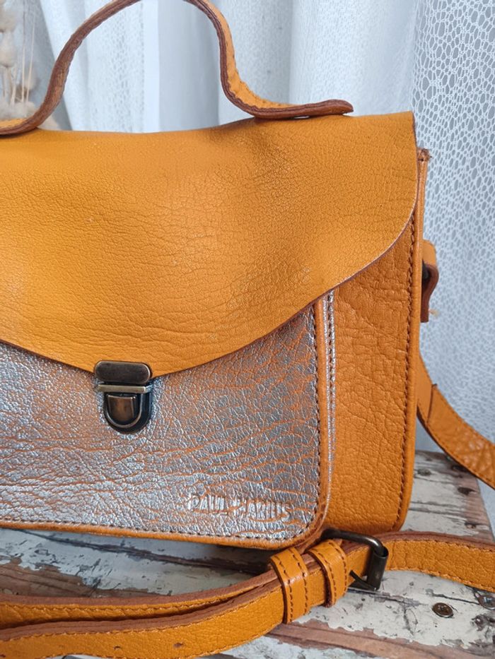 Paul Marius | Sac cartable mademoiselle Georges | safran argenté - photo numéro 6