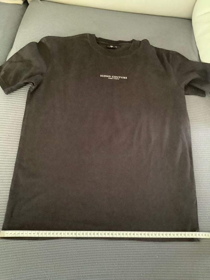 T-shirt noir avec inscription Icono Couture Paris/Tokyo Taille M - photo numéro 10
