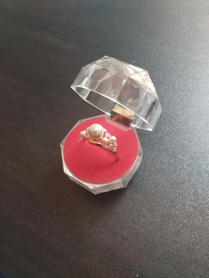 Bague vintage perle avec coffret cadeau - photo numéro 2