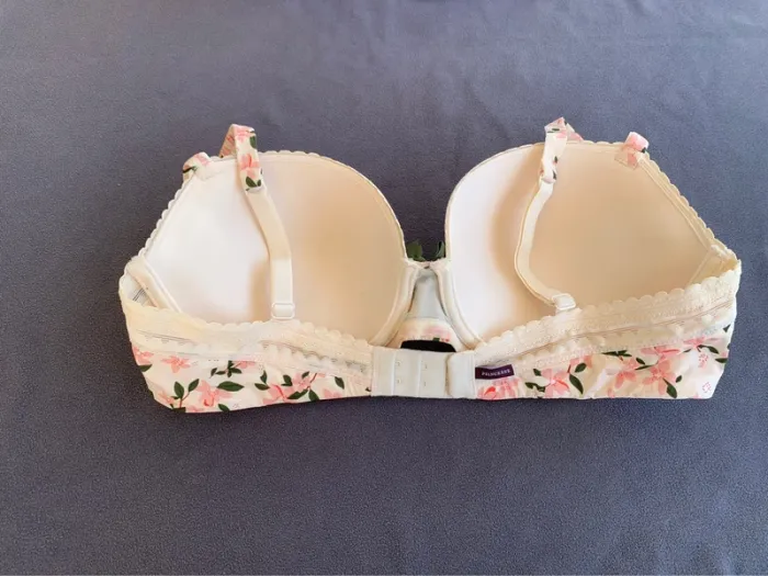 Soutien-gorge Princesse Tam Tam beige à fleur 90D - photo numéro 3