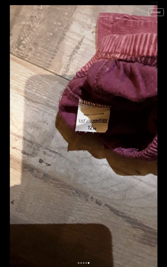 Pantalon velours violet - photo numéro 5