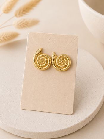 Boucles d’oreilles coquillages dorées