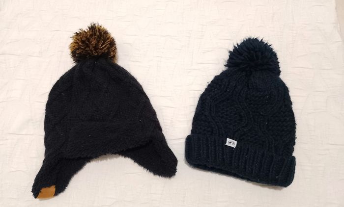 Lot bonnet chapka pompon 9 12 mois