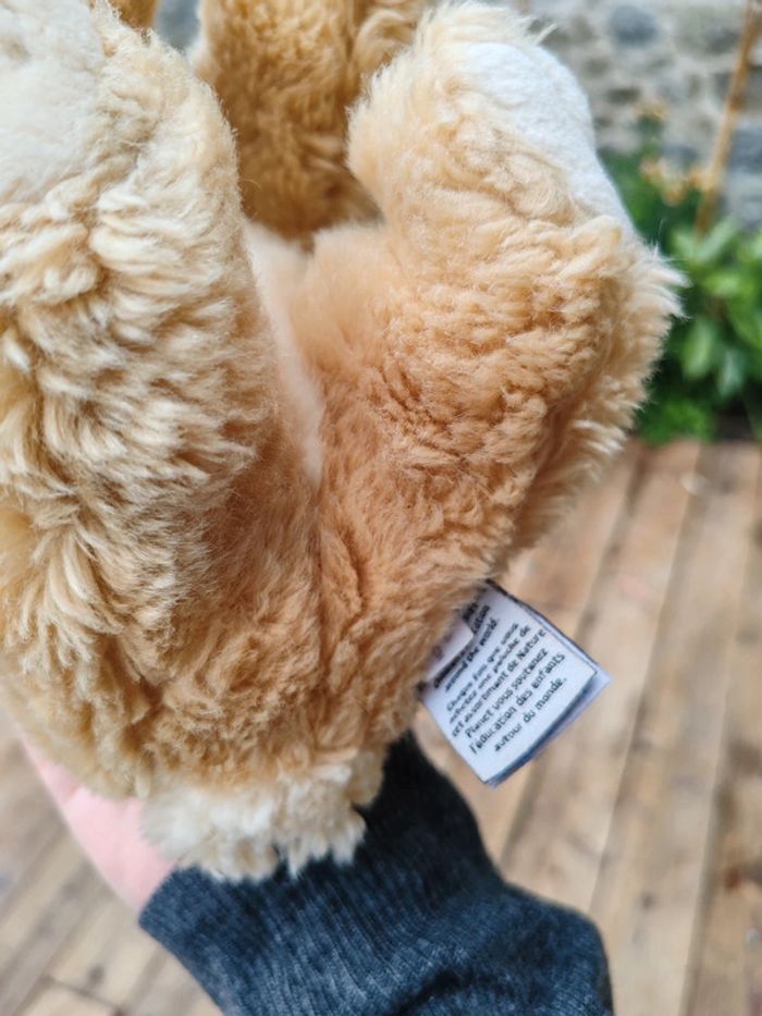 Peluche lapin beige nature planet - photo numéro 5