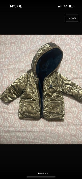 Manteau ikks 12mois réversible