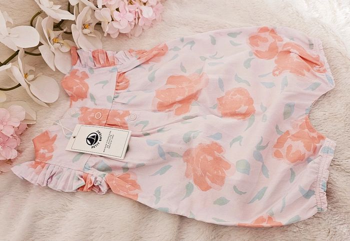 Combicourt Barboteuse 100% Coton Petit Bateau Taille 6 mois - photo numéro 3