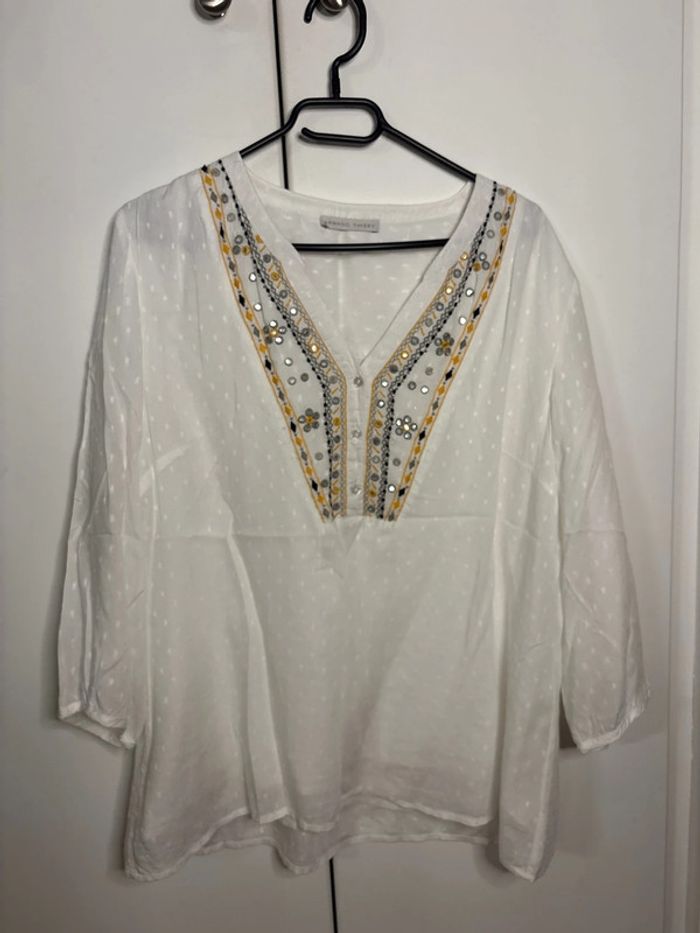 🌺 blouse Armand Thiery blanche et moutarde🌺