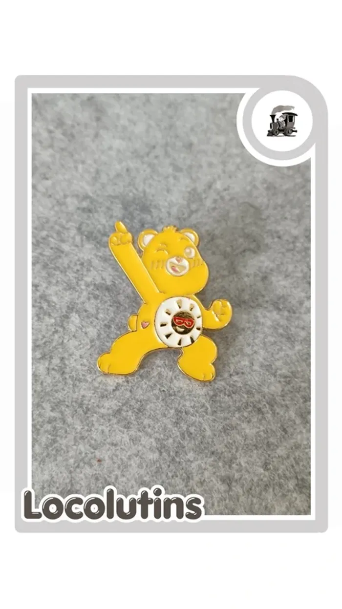 🚂 pin's bisounours jaune