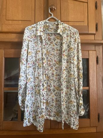 Chemise/tunique longue à fleur