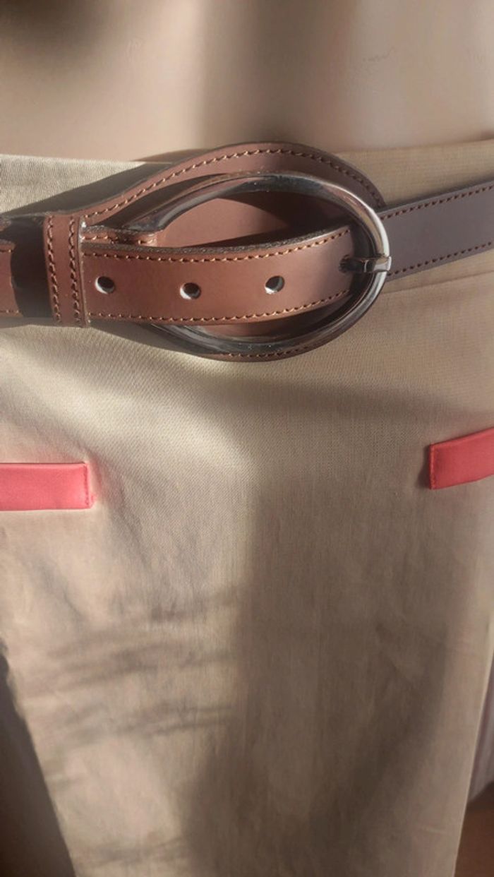 Ceinture  marron Flora Fleur 95cm - photo numéro 2