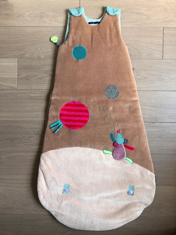 Gigoteuse chaude en velours 90/110 cm Les Jolis pas beaux Moulin Roty T-6/36 mois - photo numéro 3