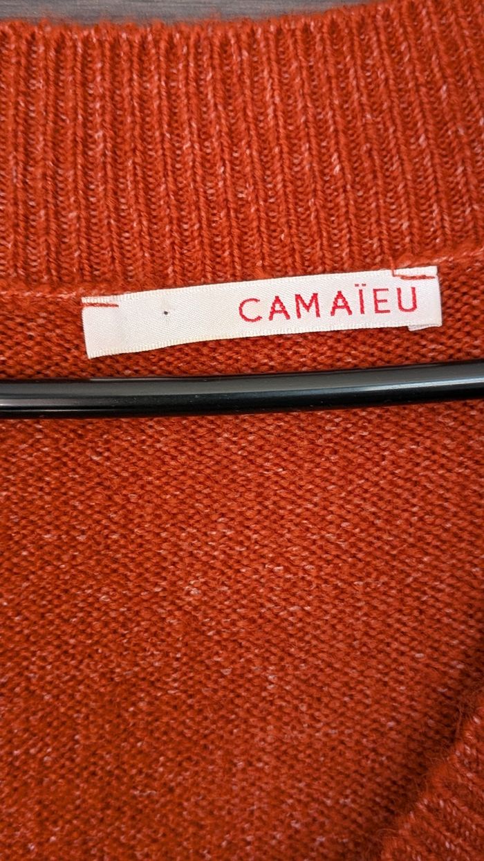 Robe pull en laine orange - photo numéro 2