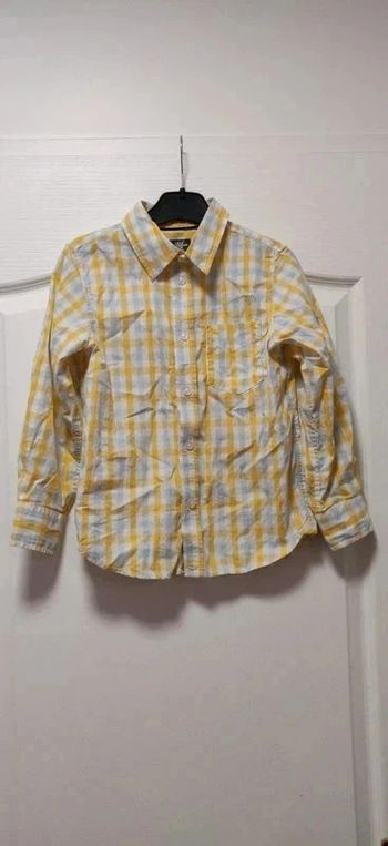 Neuve chemise à carreaux jaune et bleu H&M 8 ans
